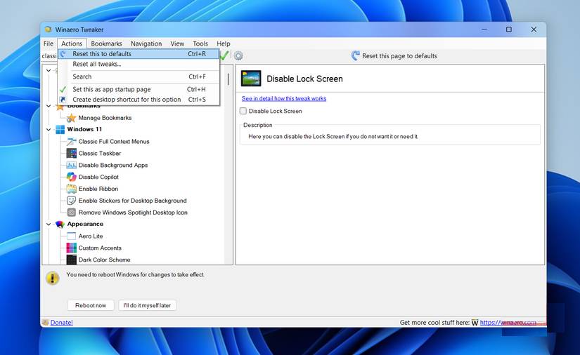 Cách tùy chỉnh Windows với Winaero Tweaker