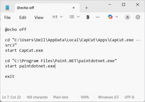 Đường dẫn chạy nhiều ứng dụng cùng lúc trên Windows