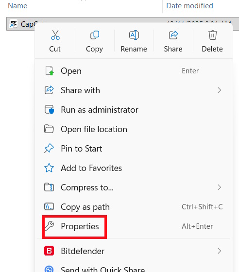 Xem đường dẫn ứng dụng Windows