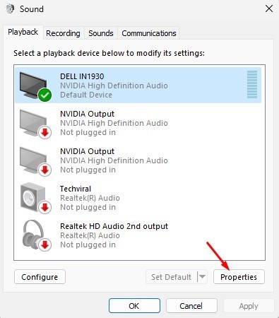 Tùy chỉnh thiết bị âm thanh Windows 11