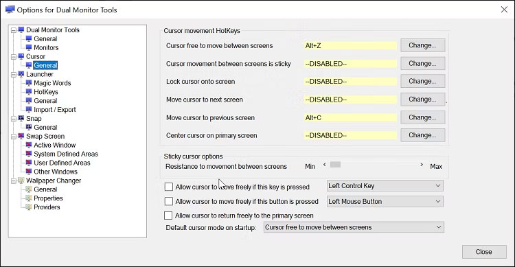 Tùy chọn Dual Wallpaper Changer