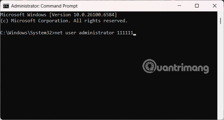Thêm mật khẩu vào tài khoản quản Admin