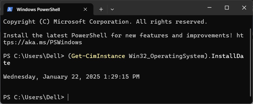 Lệnh Get-CimInstance Windows PowerShell