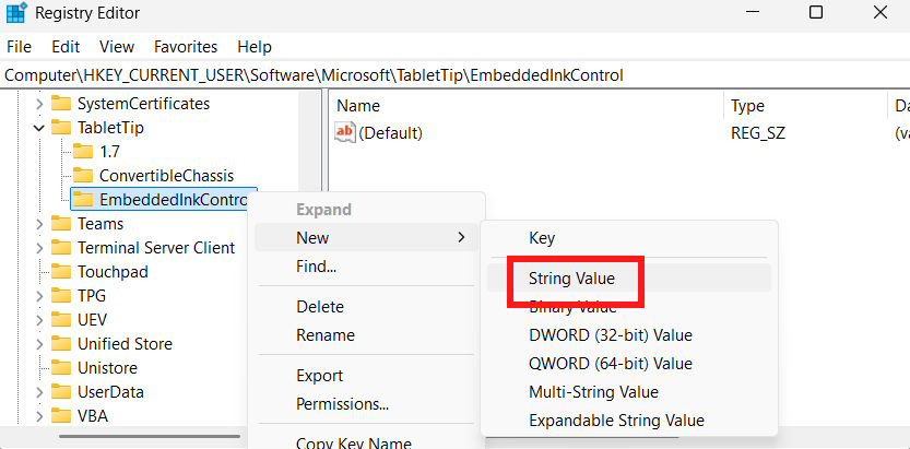 Tạo giá trị cho EmbeddedInkControl