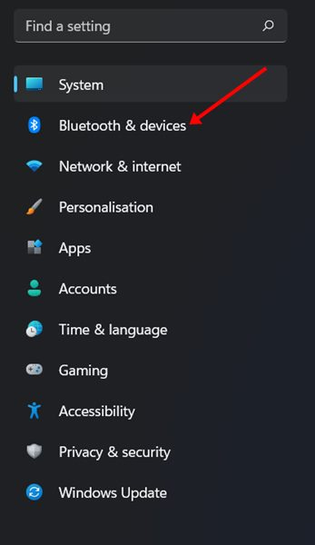 Bluetooth & devices Windows 11