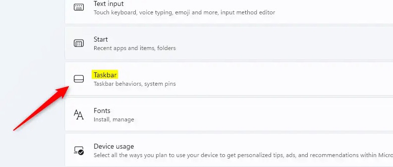 Chỉnh Taskbar Windows 11